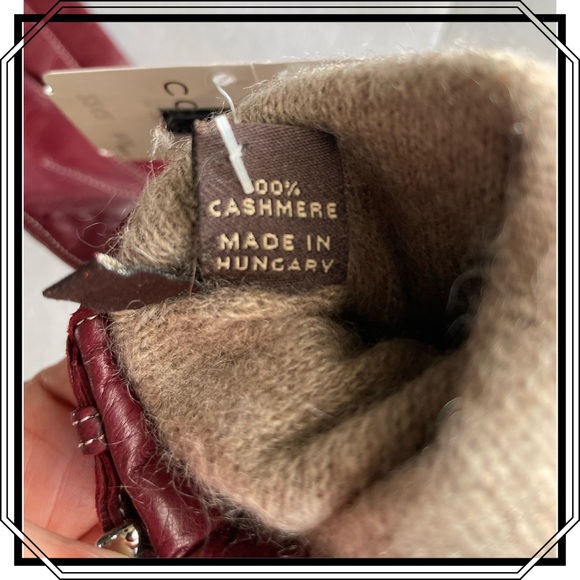 Coach Vintage circa 2000’s all Leather w Cashmere lining sz 7.5 - Picture 6 of 7